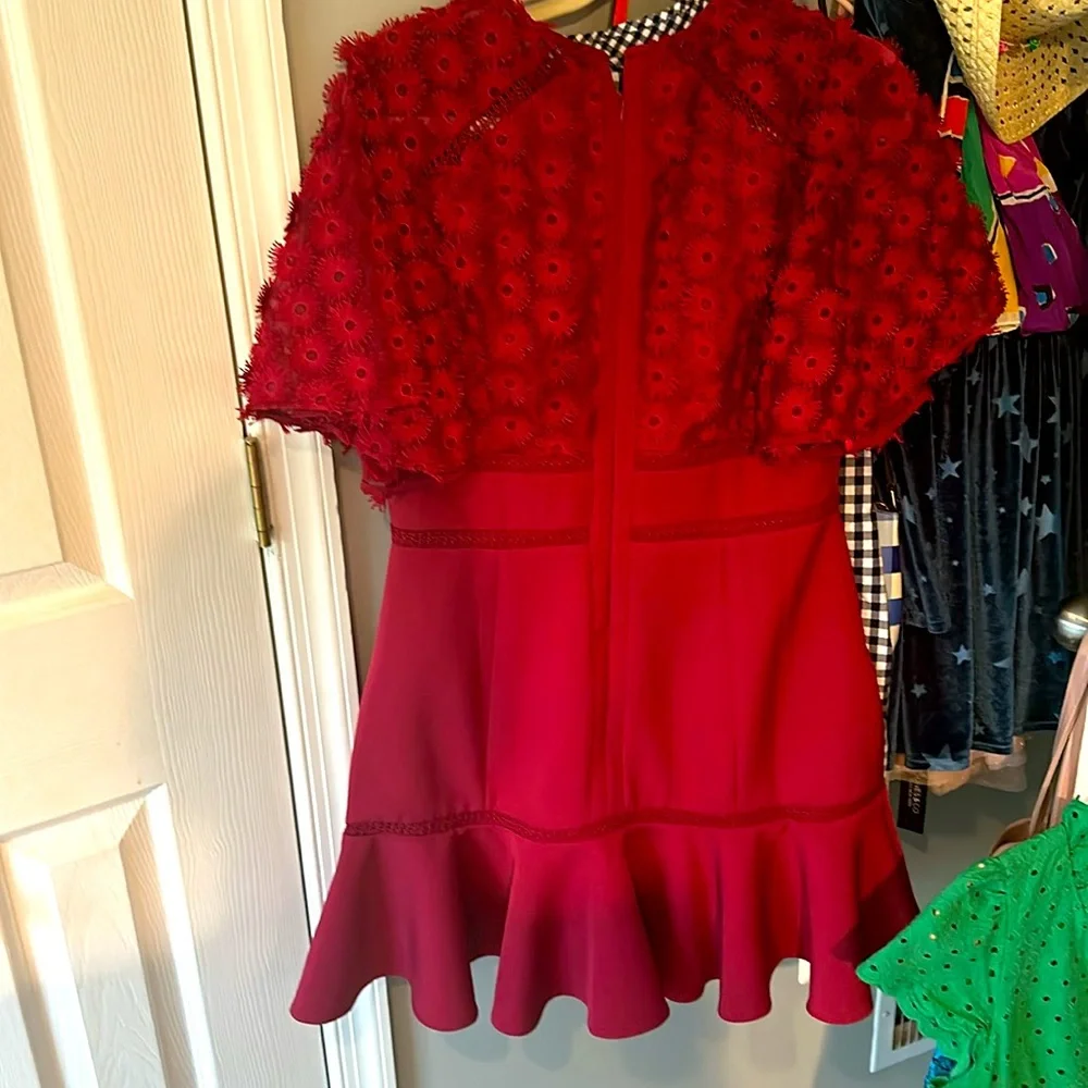 Burgundy red dress from Anthropologie by Keepsake. - Picture 3 of 6